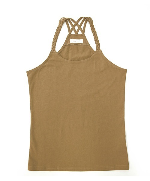 and it_(アンドイット)の「三つ編みストラップコットンキャミソール(キャミソール・レディース・オフホワイト/ネイビー/ブラック/ブルーグリーン/グレー/ピンク/ブラウン系その他・LARGE/MEDIUM/X-LARGE)」の9枚目の写真