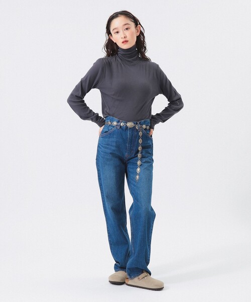 BEAMS BOY（ビームスボーイ）の「【2/5再値下げ】リブタートル ロングスリーブ カットソー（Tシャツ/カットソー・レディース・ブルー系その他/ピンク/ホワイト系その他7/チャコールグレー・ONE SIZE）」の14枚目の写真