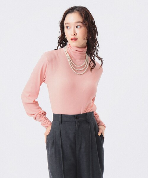 BEAMS BOY（ビームスボーイ）の「【2/5再値下げ】リブタートル ロングスリーブ カットソー（Tシャツ/カットソー・レディース・ブルー系その他/ピンク/ホワイト系その他7/チャコールグレー・ONE SIZE）」の20枚目の写真