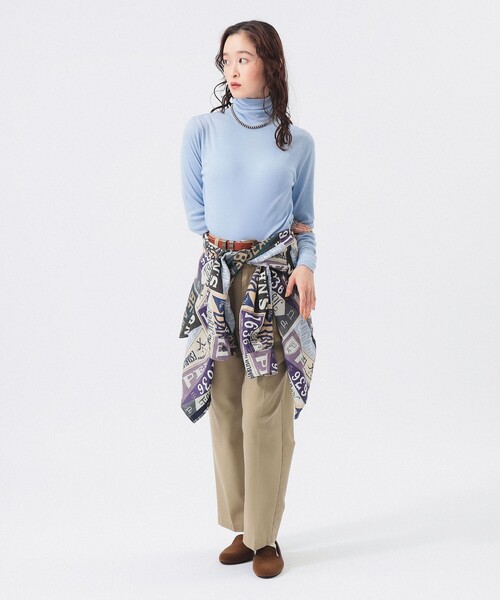 BEAMS BOY（ビームスボーイ）の「【2/5再値下げ】リブタートル ロングスリーブ カットソー（Tシャツ/カットソー・レディース・ブルー系その他/ピンク/ホワイト系その他7/チャコールグレー・ONE SIZE）」の21枚目の写真