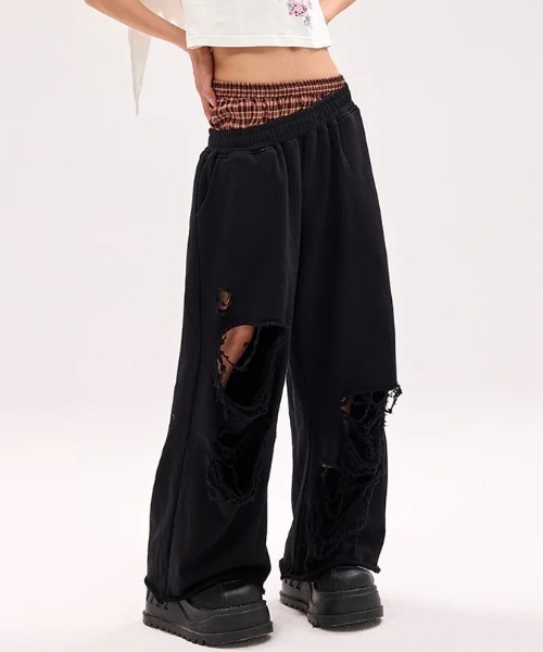 CFIERCE◆TATTEREDスウェットパンツ CFIERCE/フィアス/TATTERED SWEATPANTS（スウェットパンツ