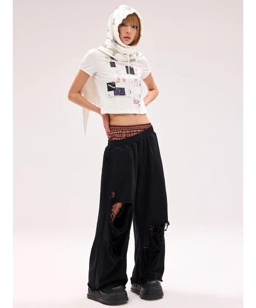 CFIERCE/フィアス/TATTERED SWEATPANTS（スウェットパンツ