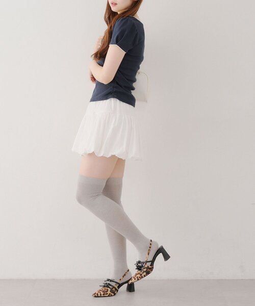 Another Branch olive des olive（アナザーブランチオリーブデオリーブ）の「【＠may_81oセレクト】テレコドロストギャザーT（Tシャツ/カットソー・レディース・ブラウン系その他/レッド/ベージュ系その他/ネイビー/オートミール/ドット・FREE）」の7枚目の写真