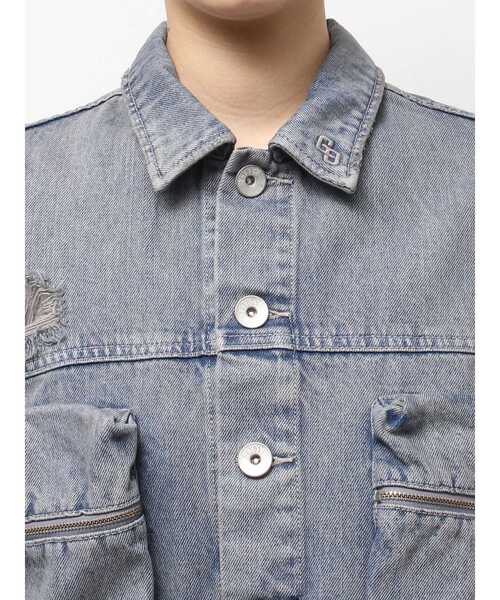 GYDA（ジェイダ）の「ZIP POCKETダメージショートデニムGジャン（デニムジャケット・レディース・ピンク/ブラック/ライトブルー・FREE）」の12枚目の写真