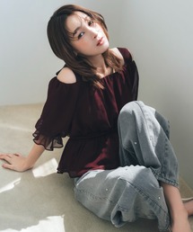 ◇楊柳オフショルパフブラウス