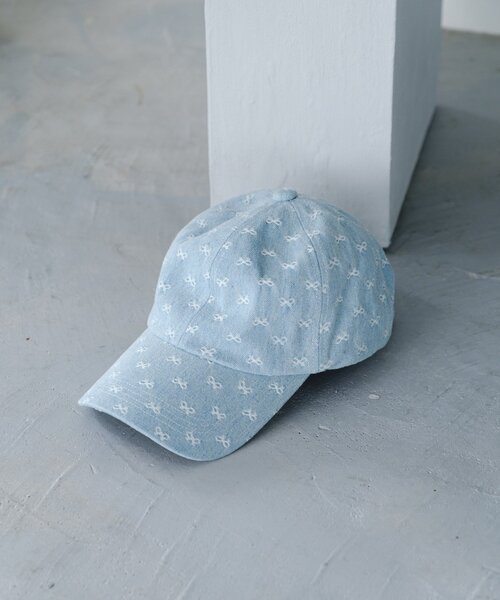 Kastane（カスタネ）の「デニムモノグラムキャップ（キャップ・レディース・サックスブルー/インディゴブルー/ネイビー・FREE）」の8枚目の写真