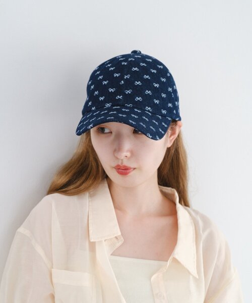 Kastane（カスタネ）の「デニムモノグラムキャップ（キャップ・レディース・サックスブルー/インディゴブルー/ネイビー・FREE）」の10枚目の写真