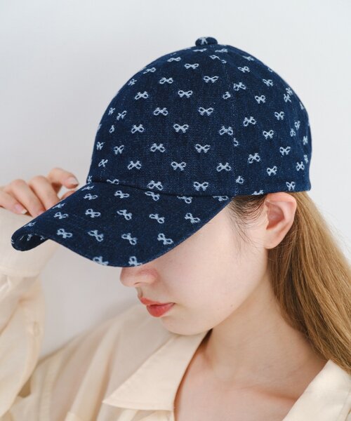 Kastane（カスタネ）の「デニムモノグラムキャップ（キャップ・レディース・サックスブルー/インディゴブルー/ネイビー・FREE）」の11枚目の写真
