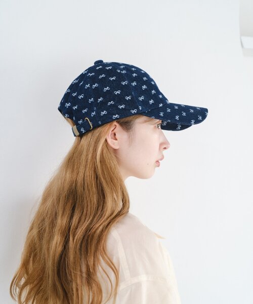 Kastane（カスタネ）の「デニムモノグラムキャップ（キャップ・レディース・サックスブルー/インディゴブルー/ネイビー・FREE）」の12枚目の写真