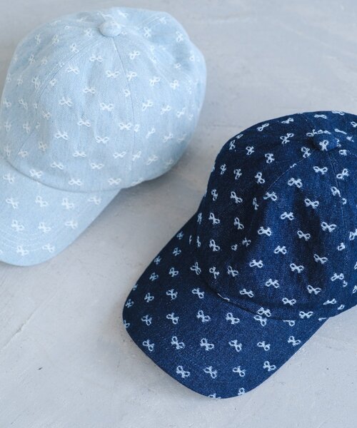 Kastane（カスタネ）の「デニムモノグラムキャップ（キャップ・レディース・サックスブルー/インディゴブルー/ネイビー・FREE）」の18枚目の写真