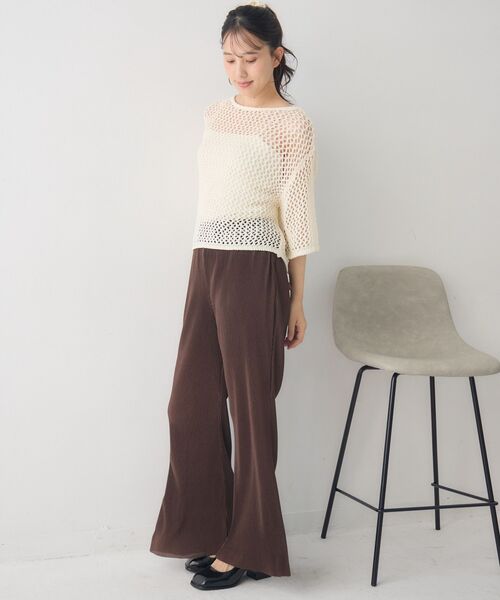 RETRO GIRL(レトロガール)の「フレアラフPT(その他パンツ・レディース・ホワイト系その他/ブラウン/ブラック/ブルー・FREE)」の7枚目の写真