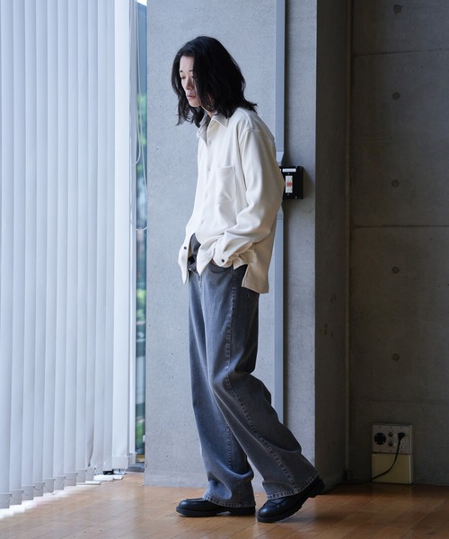 RATTLE TRAP(ラトルトラップ)の「ハニカムジャガードオーバーシャツ(シャツ/ブラウス・メンズ・オフホワイト/カーキ/ブラック・M/L)」の8枚目の写真