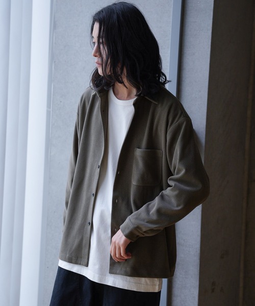 RATTLE TRAP(ラトルトラップ)の「ハニカムジャガードオーバーシャツ(シャツ/ブラウス・メンズ・オフホワイト/カーキ/ブラック・M/L)」の19枚目の写真