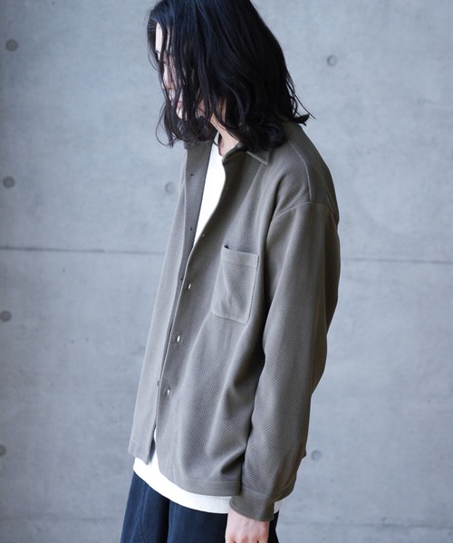 RATTLE TRAP(ラトルトラップ)の「ハニカムジャガードオーバーシャツ(シャツ/ブラウス・メンズ・オフホワイト/カーキ/ブラック・M/L)」の21枚目の写真