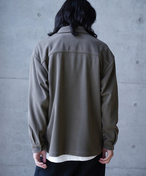 セール】ハニカムジャガードオーバーシャツ（シャツ/ブラウス