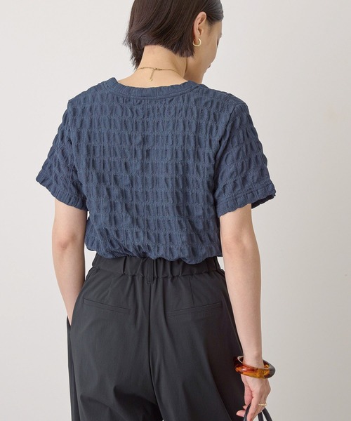 AMERICAN HOLIC(アメリカンホリック)の「ポコポコ半袖プルオーバー(Tシャツ/カットソー・レディース・アイボリー/ブラック/グレー/ラベンダー/ネイビー・L/M)」の6枚目の写真