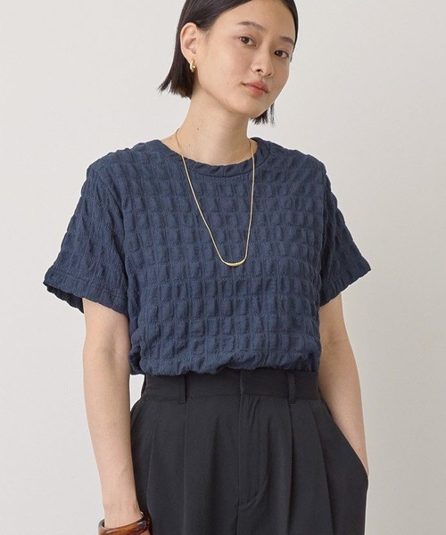 AMERICAN HOLIC(アメリカンホリック)の「ポコポコ半袖プルオーバー(Tシャツ/カットソー・レディース・アイボリー/ブラック/グレー/ラベンダー/ネイビー・L/M)」の7枚目の写真