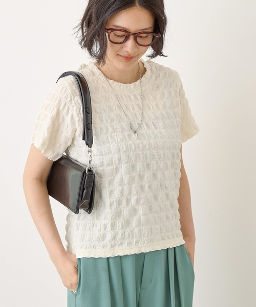 AMERICAN HOLIC(アメリカンホリック)の「ポコポコ半袖プルオーバー(Tシャツ/カットソー・レディース・アイボリー/ブラック/グレー/ラベンダー/ネイビー・L/M)」の11枚目の写真