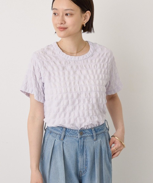 AMERICAN HOLIC(アメリカンホリック)の「ポコポコ半袖プルオーバー(Tシャツ/カットソー・レディース・アイボリー/ブラック/グレー/ラベンダー/ネイビー・L/M)」の17枚目の写真