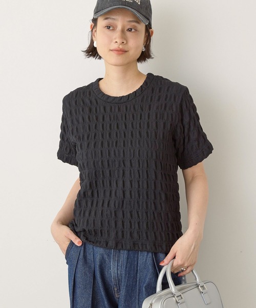 AMERICAN HOLIC(アメリカンホリック)の「ポコポコ半袖プルオーバー(Tシャツ/カットソー・レディース・アイボリー/ブラック/グレー/ラベンダー/ネイビー・L/M)」の18枚目の写真