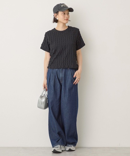 AMERICAN HOLIC(アメリカンホリック)の「ポコポコ半袖プルオーバー(Tシャツ/カットソー・レディース・アイボリー/ブラック/グレー/ラベンダー/ネイビー・L/M)」の21枚目の写真