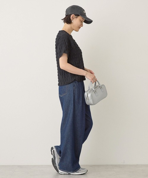 AMERICAN HOLIC(アメリカンホリック)の「ポコポコ半袖プルオーバー(Tシャツ/カットソー・レディース・アイボリー/ブラック/グレー/ラベンダー/ネイビー・L/M)」の22枚目の写真