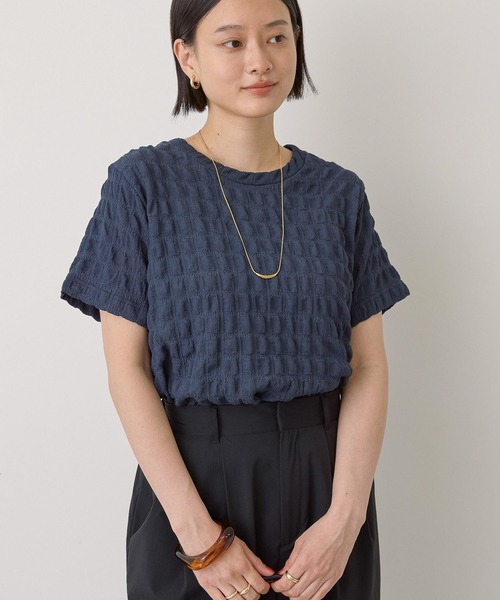 AMERICAN HOLIC(アメリカンホリック)の「ポコポコ半袖プルオーバー(Tシャツ/カットソー・レディース・アイボリー/ブラック/グレー/ラベンダー/ネイビー・L/M)」の8枚目の写真