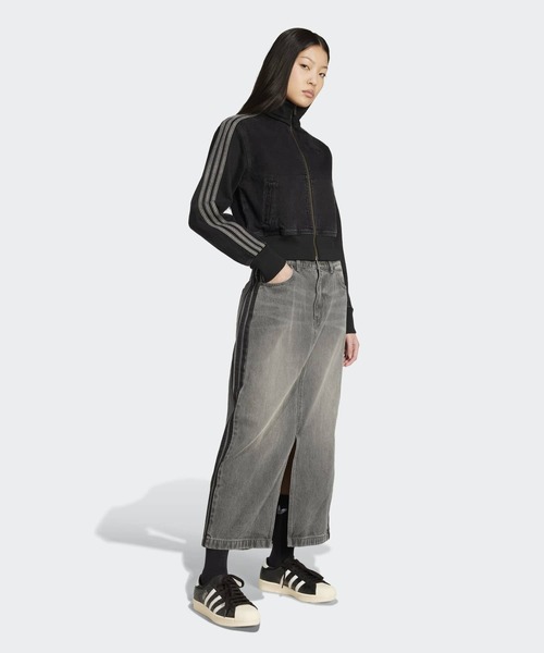 アディカラー スリーストライプス デニム ペンシルスカート