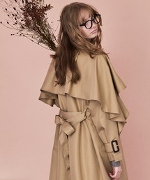 Cherir Mignon(シェリルミニョン)の【Cherir Mignon】- Silhouette Couture -マルチウェイフリルヨークロングトレンチコート(トレンチコート)