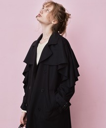 Cherir Mignon（シェリルミニョン）の「【Cherir Mignon】- Silhouette Couture -マルチウェイフリルヨークロングトレンチコート（トレンチコート）」
