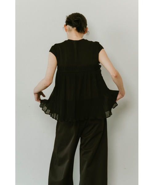 Knuth Marf(クヌースマーフ)の「Knuth Marf heart motif tulle tops(Tシャツ/カットソー・レディース・ホワイト/ブラック・FREE)」の12枚目の写真