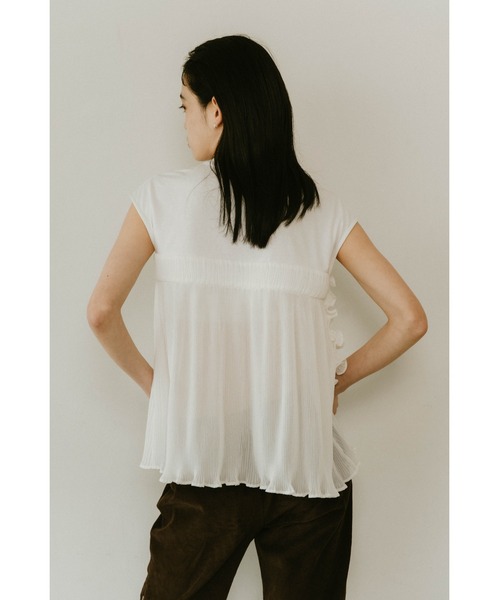 Knuth Marf heart motif tulle tops（Tシャツ/カットソー
