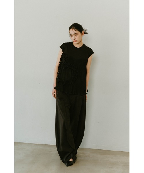 Knuth Marf heart motif tulle tops（Tシャツ/カットソー
