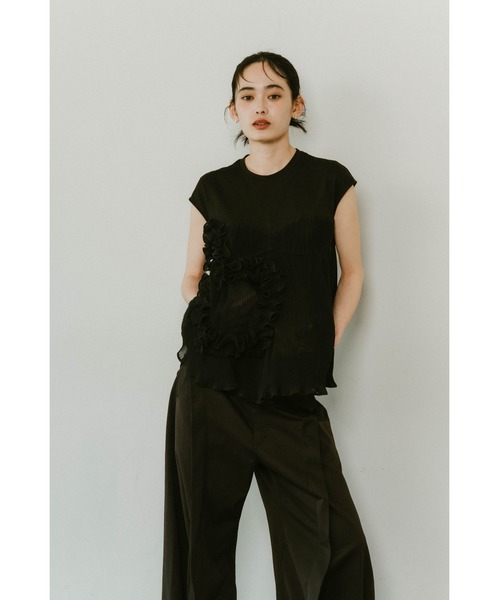 tシャツ Knuth Marf heart motif tulle tops レディース Knuth Marf heart motif tulle tops（Tシャツ/カットソー