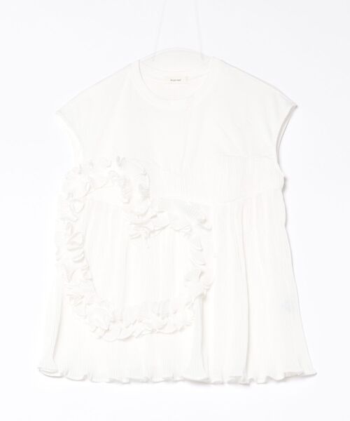 tシャツ Knuth Marf heart motif tulle tops レディース Knuth Marf heart motif tulle tops（Tシャツ/カットソー