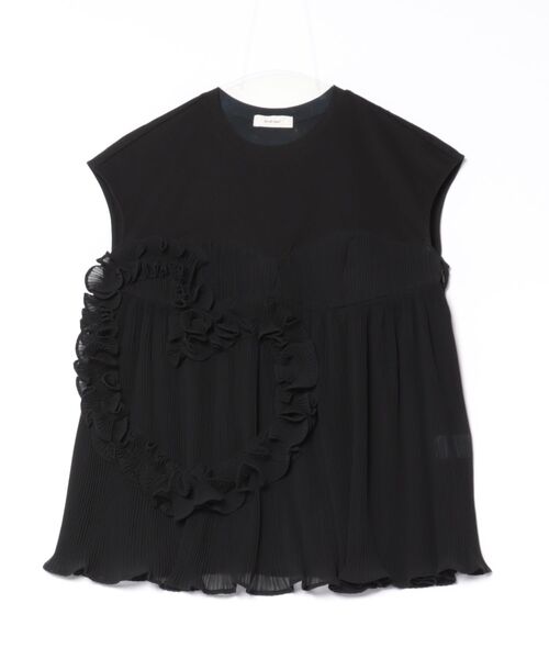 Knuth Marf heart motif tulle tops（Tシャツ/カットソー