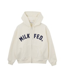 MILKFED. | ARCH LOGO ZIP UP HOODIE(パーカー)