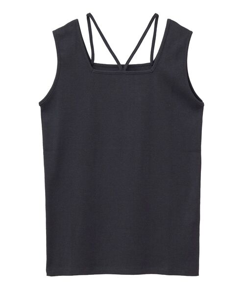 Green　Parks（グリーンパークス）の「マルチストラップテレコタンク（タンクトップ・レディース・オフホワイト/ブラック/ブラウン・FREE）」の22枚目の写真