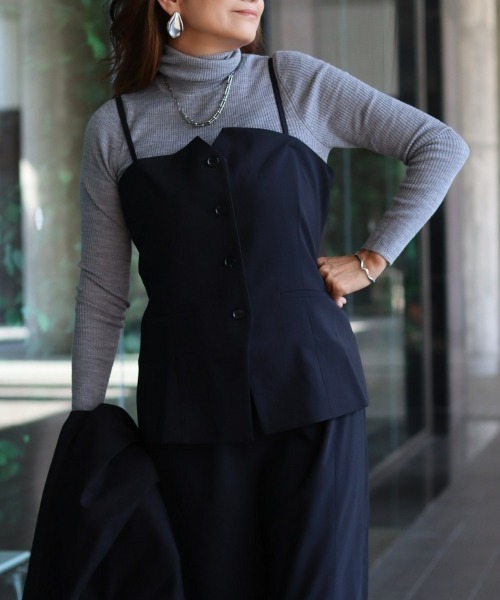 みさとさんコラボ】フロントボタンビスチェ＋カーブウエストタイト