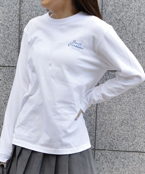 MODISH GAZE（モディシュガゼ）の「【MODISH GAZE】バックサークルロゴロンT（Tシャツ/カットソー・メンズ・アッシュグレー/グリーン系1/ブラック/ホワイト・MEDIUM/LARGE）」の14枚目の写真