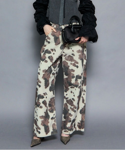 掲載5日迄メゾンスペシャルCOW Printedスカート36 MAISON SPECIAL スカート COW Printed Maxi Skirt/COWプリント