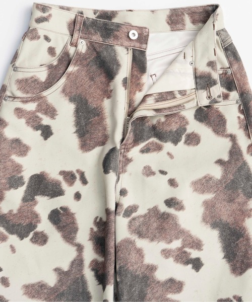 25AW PRE-ORDER】Vegan Leather Cow Printed Pants/ヴィーガン