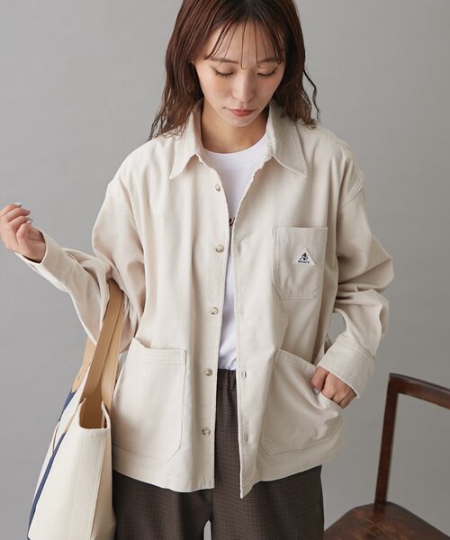 GEVACO(ゲバコ)の「【セットアップ対応】【GEVACO】コーデュロイシャツジャケット(その他アウター・レディース・キャメル/アイボリー/ブラック・MEDIUM/LARGE/SMALL)」の2枚目の写真