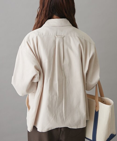 GEVACO(ゲバコ)の「【セットアップ対応】【GEVACO】コーデュロイシャツジャケット(その他アウター・レディース・キャメル/アイボリー/ブラック・MEDIUM/LARGE/SMALL)」の12枚目の写真