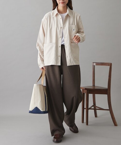 GEVACO(ゲバコ)の「【セットアップ対応】【GEVACO】コーデュロイシャツジャケット(その他アウター・レディース・キャメル/アイボリー/ブラック・MEDIUM/LARGE/SMALL)」の9枚目の写真