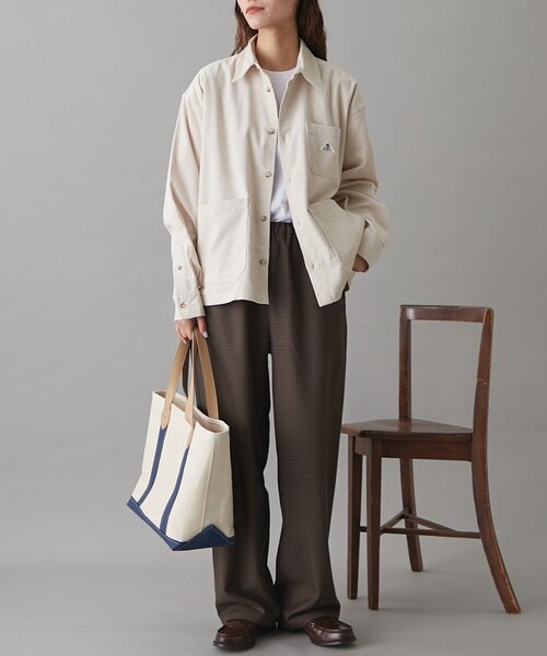 GEVACO(ゲバコ)の「【セットアップ対応】【GEVACO】コーデュロイシャツジャケット(その他アウター・レディース・キャメル/アイボリー/ブラック・MEDIUM/LARGE/SMALL)」の8枚目の写真