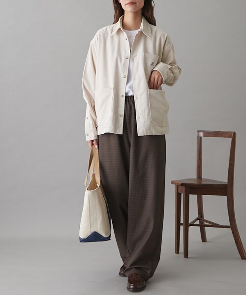 GEVACO(ゲバコ)の「【セットアップ対応】【GEVACO】コーデュロイシャツジャケット(その他アウター・レディース・キャメル/アイボリー/ブラック・MEDIUM/LARGE/SMALL)」の7枚目の写真