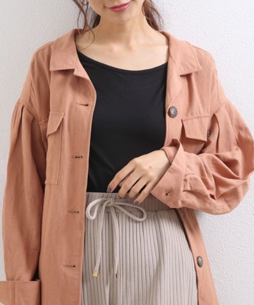 CLOTHY（クロシィ）の「【薄手なのにしっかり保温！裏微起毛インナー】プラズマヒート２WAYネックインナー(Vネック・クルーネック)（インナーウェア/肌着・レディース・ブラック/ピンクベージュ/オフホワイト/チャコールグレー/グレー/ネイビー/ベージュ・MEDIUM/X-LARGE）」の9枚目の写真