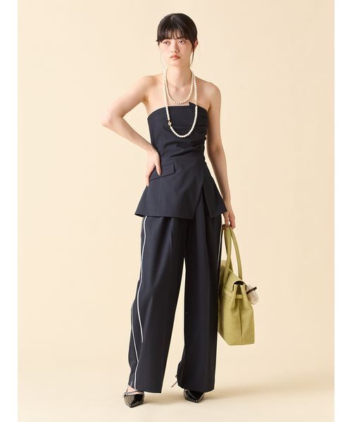 LILY BROWN（リリーブラウン）の「ハートチャームサイドラインパンツ（その他パンツ・レディース・グレー/ブラウン/ネイビー・0/1）」の7枚目の写真