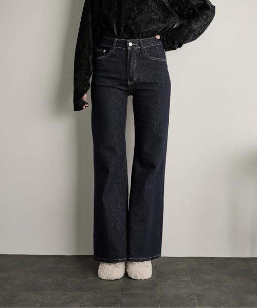 セール】セミフレアストレッチデニムパンツ（デニムパンツ）｜THE YOn